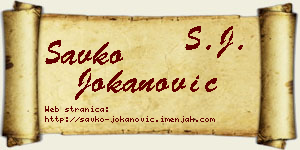Savko Jokanović vizit kartica
